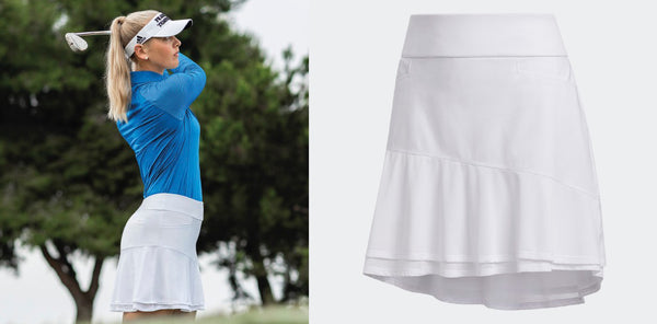 Jessica Korda plays golf in blue shirt and white skort with white skort product image in side window